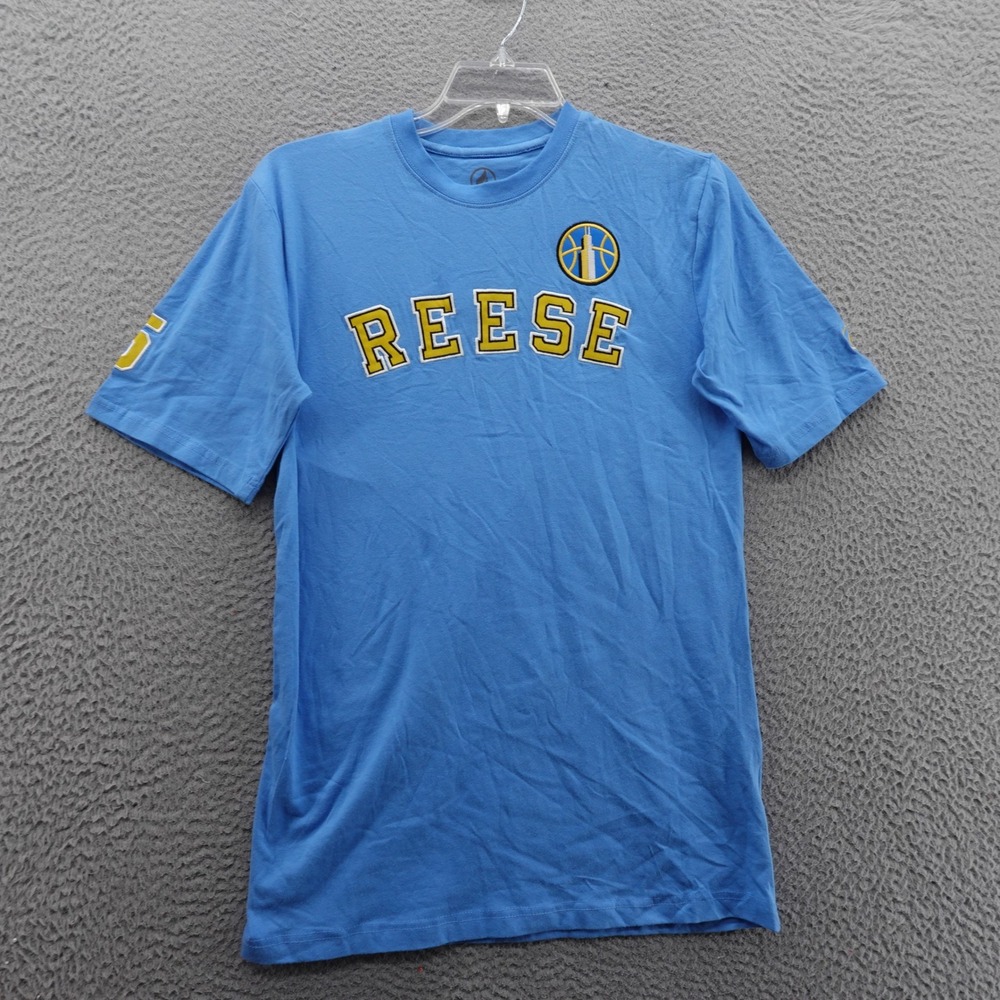 FISLL Chicago Sky Angel Reese WNBA T-Shirt Blue Yellow Womens Size S/M No 5